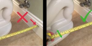 How to measure toilet rough in