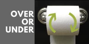 Toilet paper over or under proper etiquette